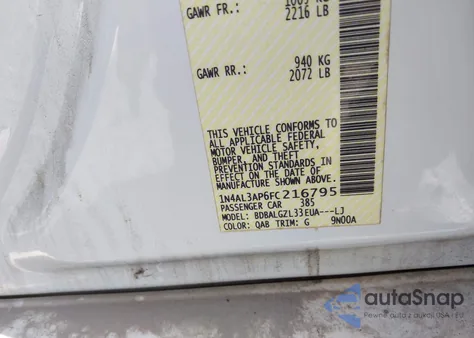 2015 Nissan Altima 2.5 S from USA, damaged, VIN 1N4AL3AP6FC216795